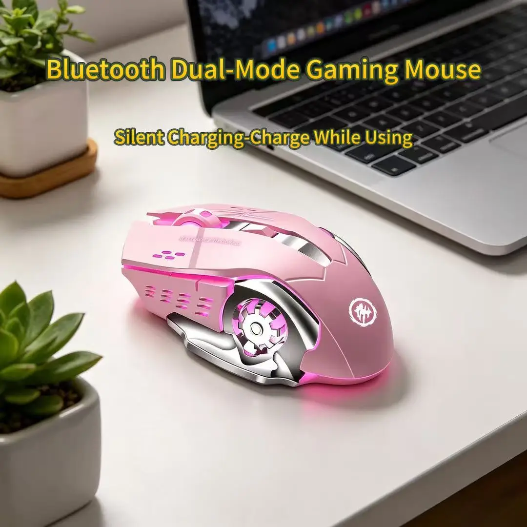 Pc Gaming Pink - 무선 게이밍 마우스 블루투스 듀얼 모드