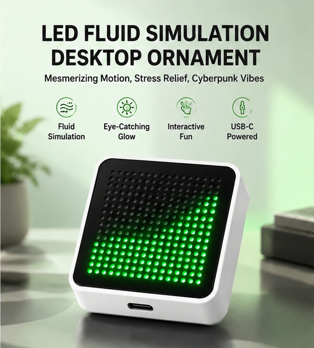 LED 액체 시뮬레이션 데스크탑 장식품, 물 흐름 시각 - Pc Gaming Liquid 리뷰 및 가격