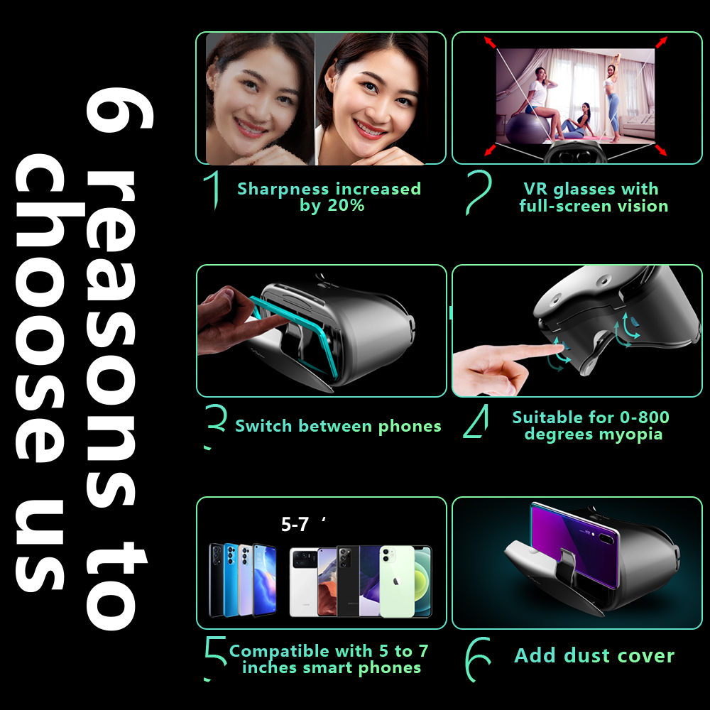 아이폰 안드로이드 스마트폰용 3D 가상 현실 VR 안경 - Vr Headset Pc 리뷰 및 가격